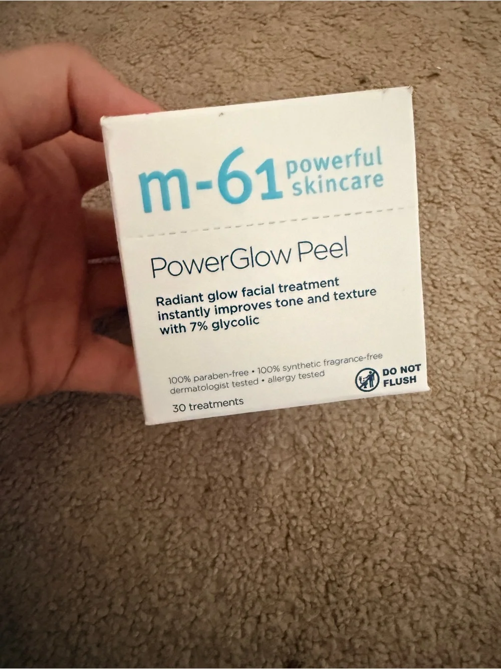 PowerGlow Peel Radiant Glow Facial Treatment - White/Blue